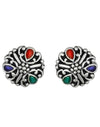 92.5 Silver and Unisexual Meena Work light weighted Studs