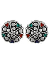 92.5 Silver and Unisexual Meena Work light weighted Studs