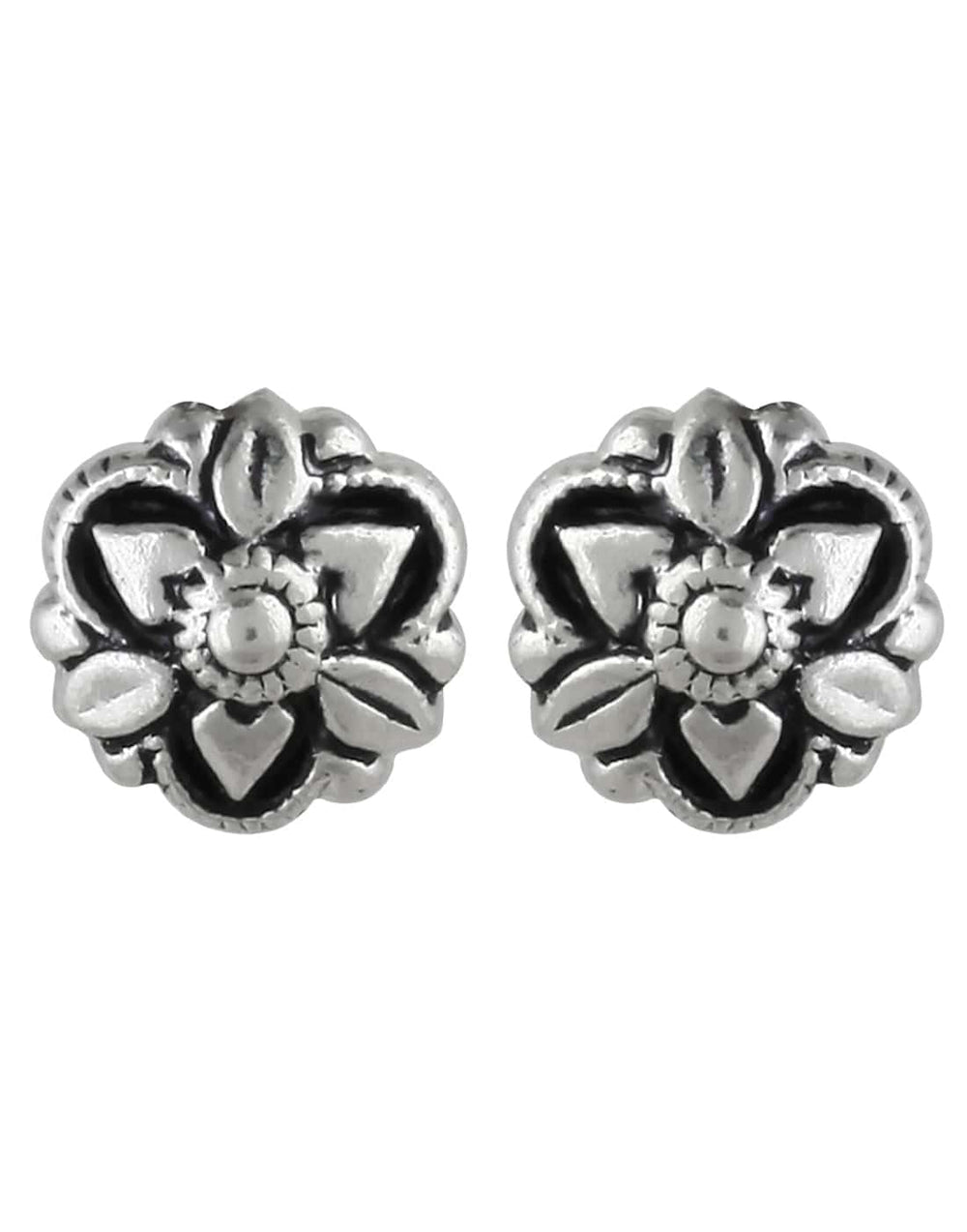 92.5 Silver and Unisexual Meena Work light weighted Studs - Studs