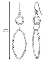 925 Sterling Silver Designer Handmade Dangler Hanging Earrings - Danglers