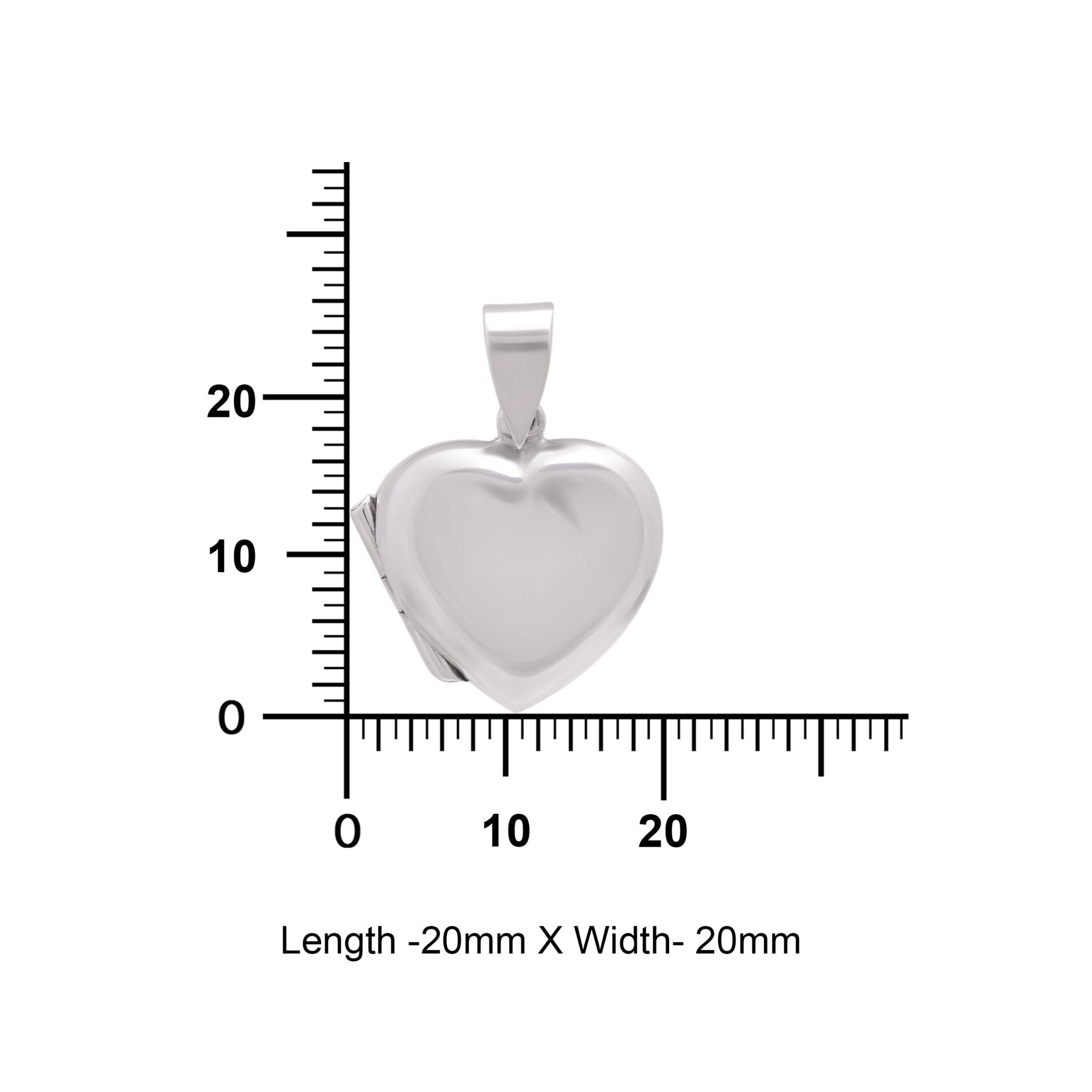 92.5 Sterling Silver Designer Heart Photo Locket Pendant - Pendants