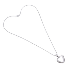 92.5 Sterling Silver Designer Heart Photo Locket Pendant - Pendants