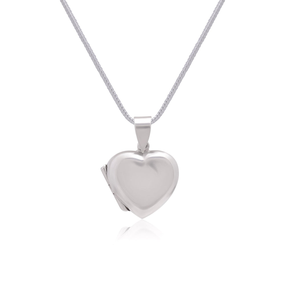 92.5 Sterling Silver Designer Heart Photo Locket Pendant - Pendants