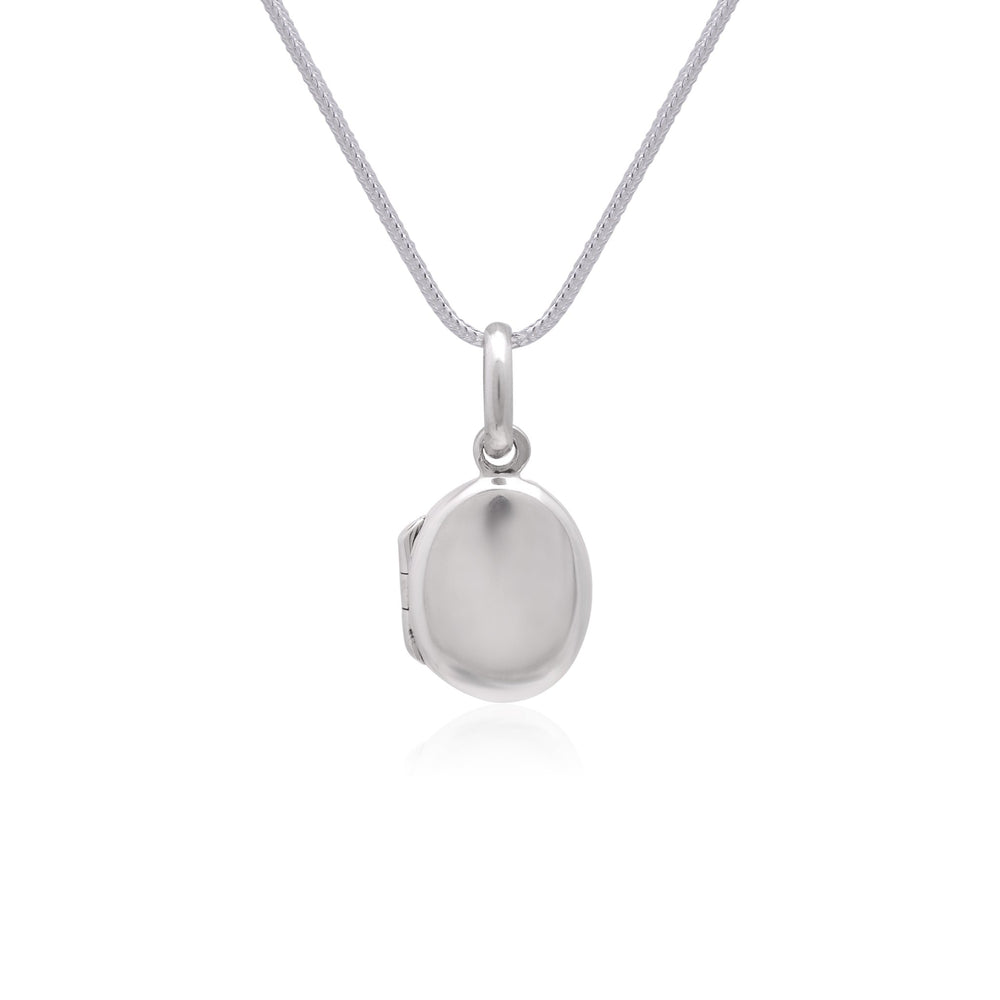 92.5 Sterling Silver Designer Oval Photo Locket Pendant - Pendants