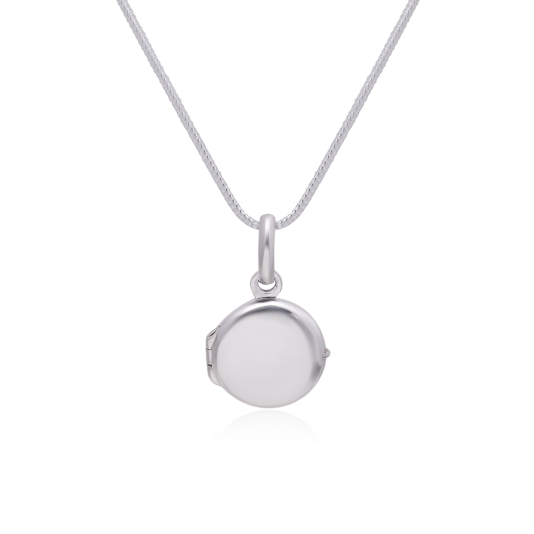 92.5 Sterling Silver Designer Round Photo Locket Pendant - Pendants