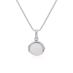 92.5 Sterling Silver Designer Round Photo Locket Pendant - Pendants