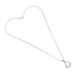 92.5 Sterling Silver Designer Round Photo Locket Pendant - Pendants