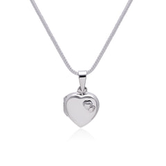 92.5 Sterling Silver Heart Shape Designer Photo Locket Pendant - Pendants