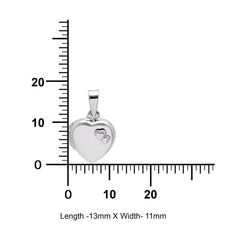 92.5 Sterling Silver Heart Shape Designer Photo Locket Pendant - Pendants