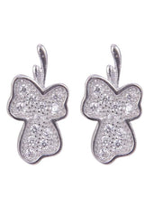 925 Sterling Silver Leaf Shape Cubic Zircon Studs - Studs