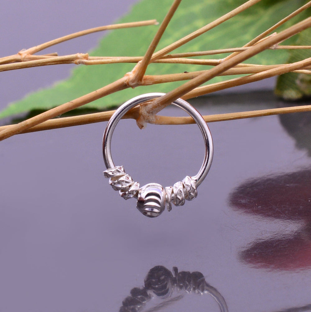 92.5 Sterling Silver Nose Ring - Silver Nose Ring