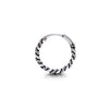 92.5 Sterling Silver Oxidized Nose Rings Hoops Bali