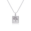92.5 Sterling Silver Rectangle Designer Photo Locket Pendant