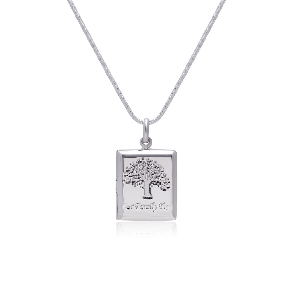 92.5 Sterling Silver Rectangle Designer Photo Locket Pendant - Pendants