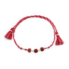 92.5 Sterling Silver Rudraksh Red Thread Bracelet for Men