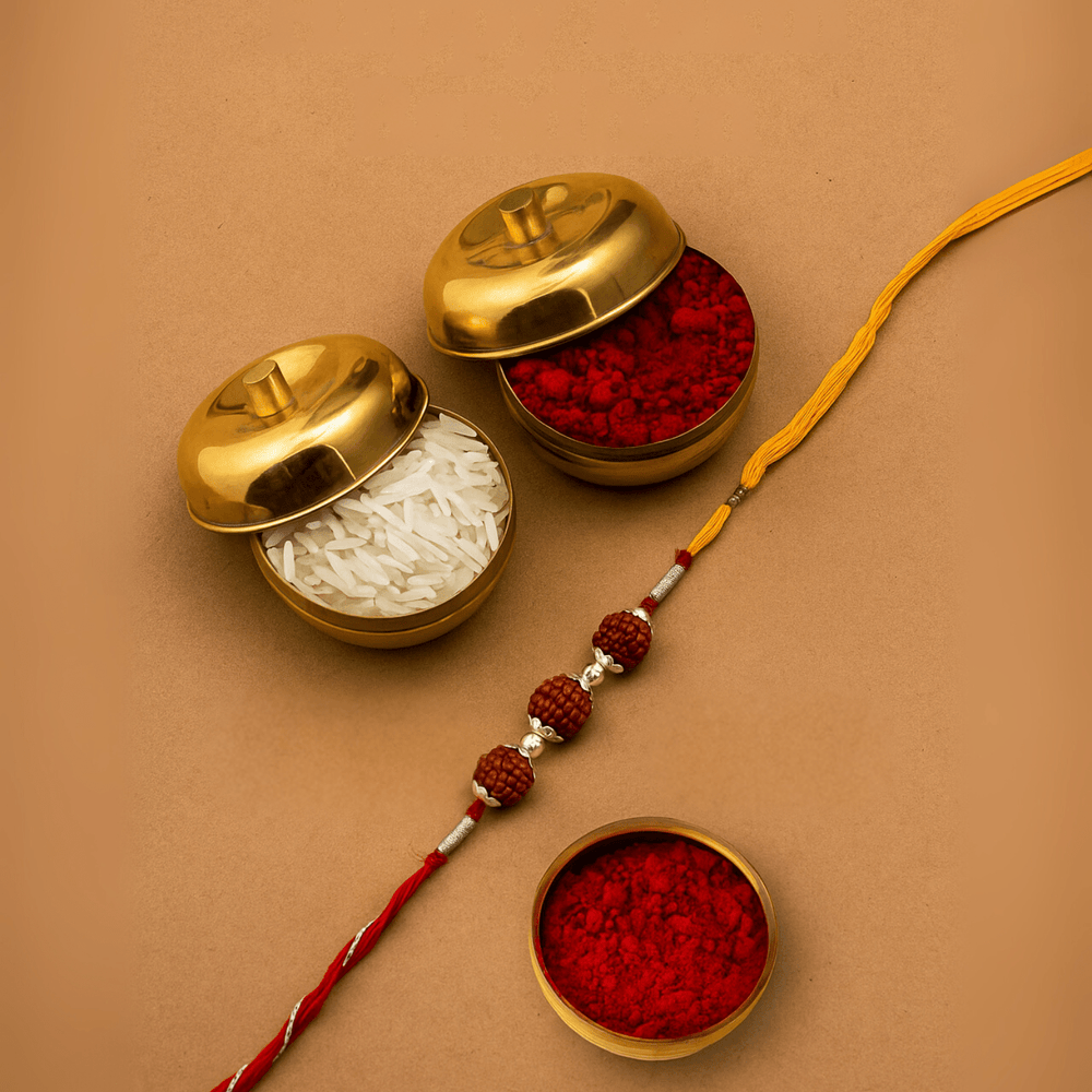 92.5 Sterling Silver Rudraksh Red Thread Bracelet for Men - Bangles And Bracelets
