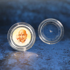 999 pure Silver 1 gm colorful UV print Guru Ji Coin - Coins and Bar
