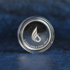 999 pure Silver 5gm colorful UV print Best Wishes Coin - Coins and Bar