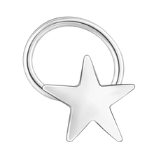 Star Shape Nose Pin with wire in 92.5 Sterling Silver for Women and Girls