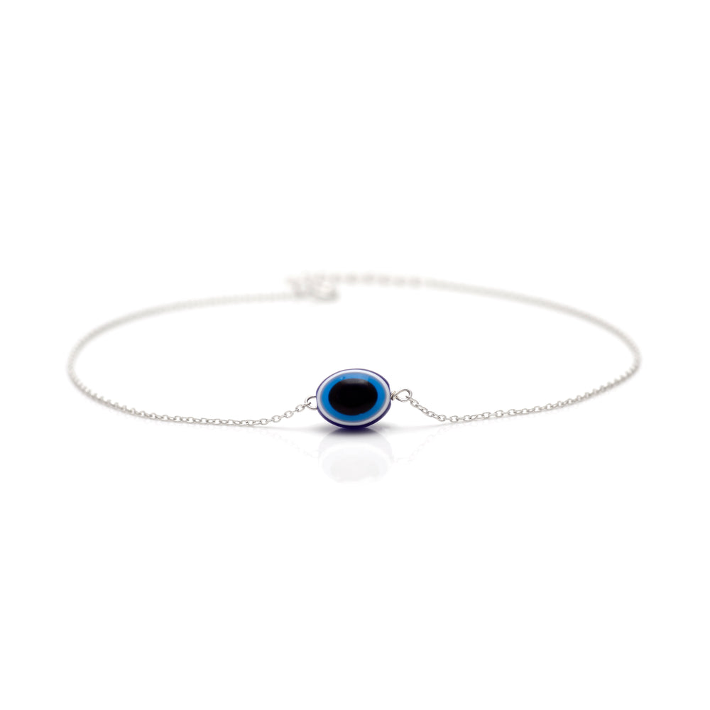 Evil Eye 925 Silver Chain Anklet