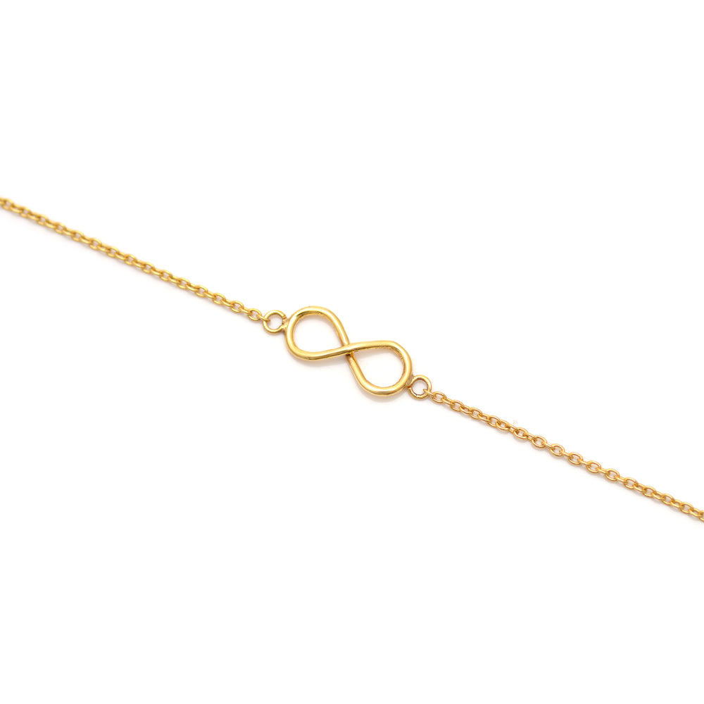 Infinity Gold Plated 925 Silver Anklet