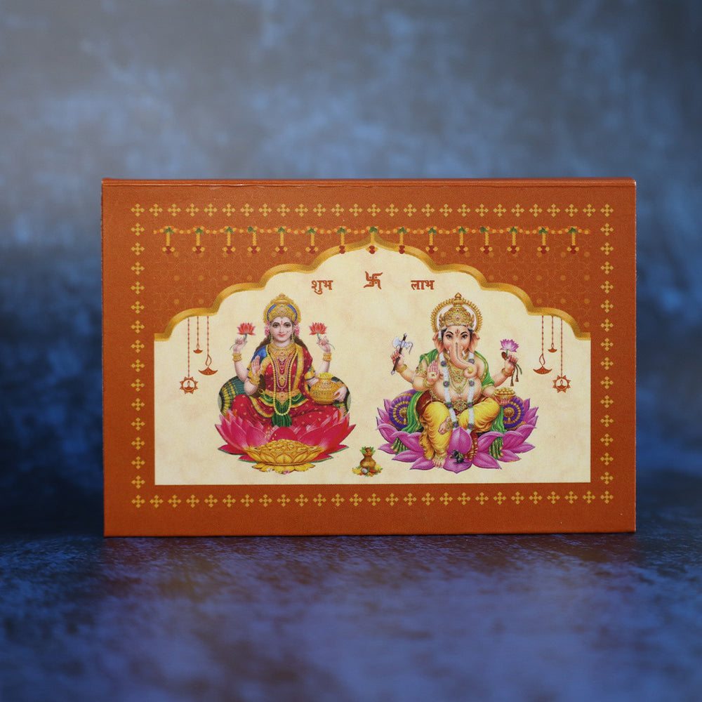 999 pure Silver 1 gm each Pack of 2 Colorful UV print Lakshmi Ji Ganesh Ji Coin