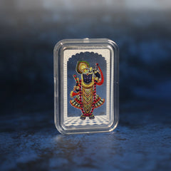 999 pure Silver 5 gm colorful UV print Nathdwara Shrinath ji Bar