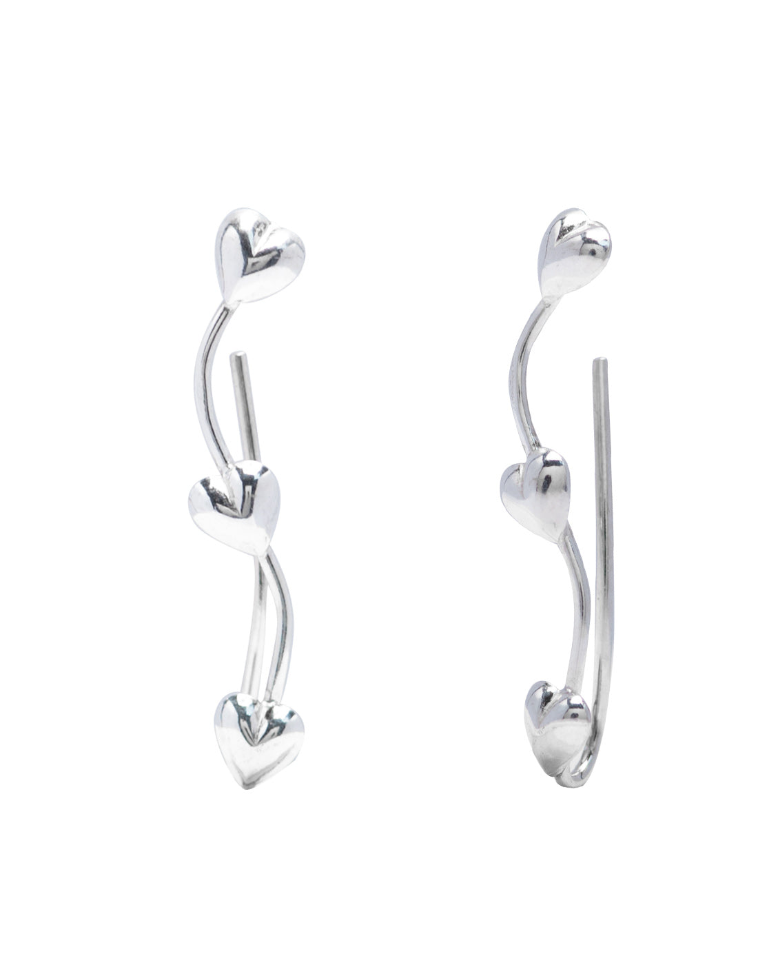 Pair of Ear Climbers Crawlers in 92.5 Silver