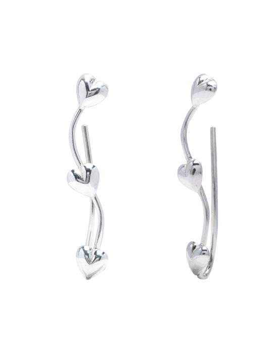 Pair of Ear Climbers Crawlers in 92.5 Silver
