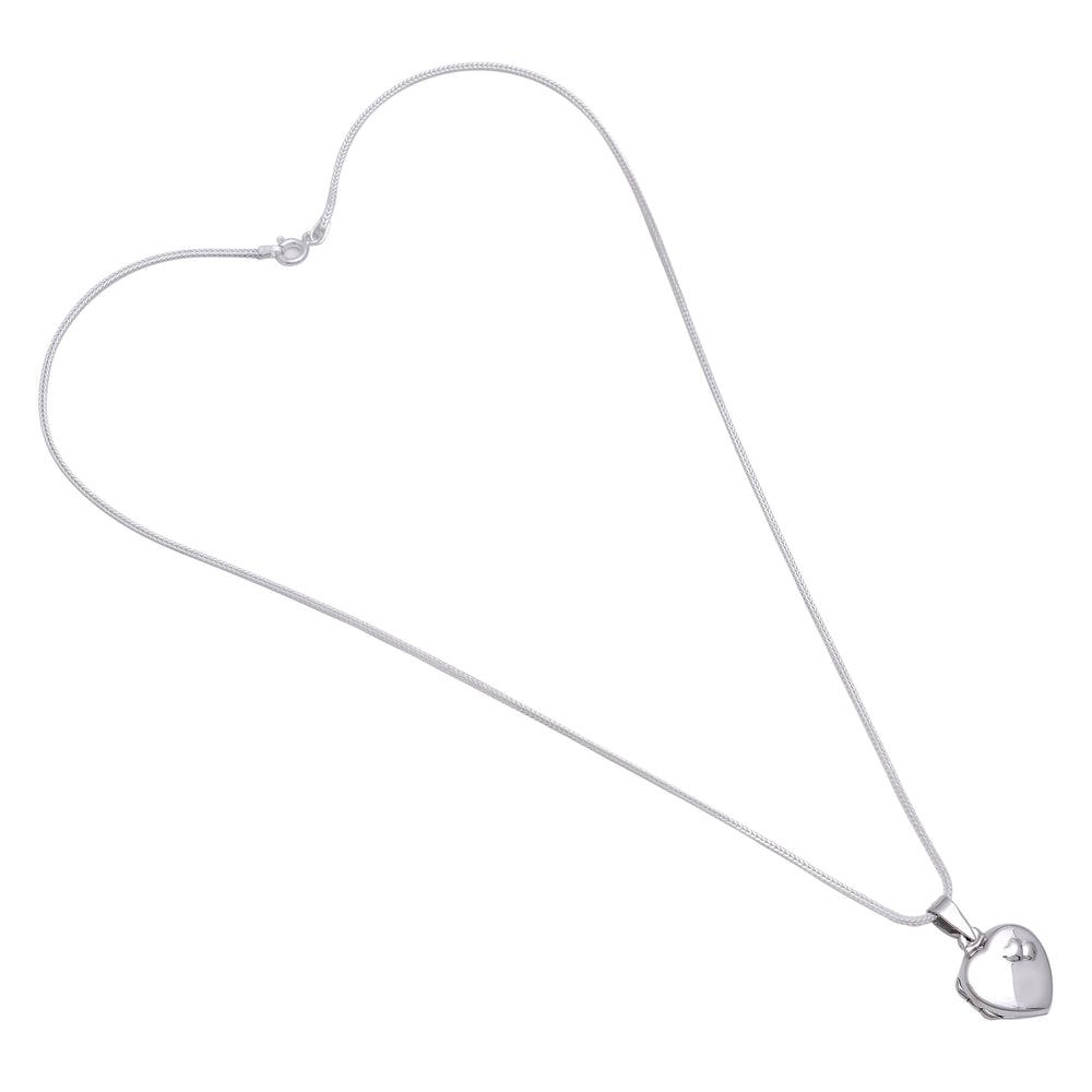 92.5 Sterling Silver Heart Shape Designer Photo Locket Pendant