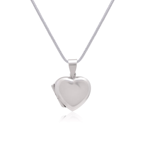 92.5 Sterling Silver Designer Heart Photo Locket Pendant - Default Title - Abhooshan