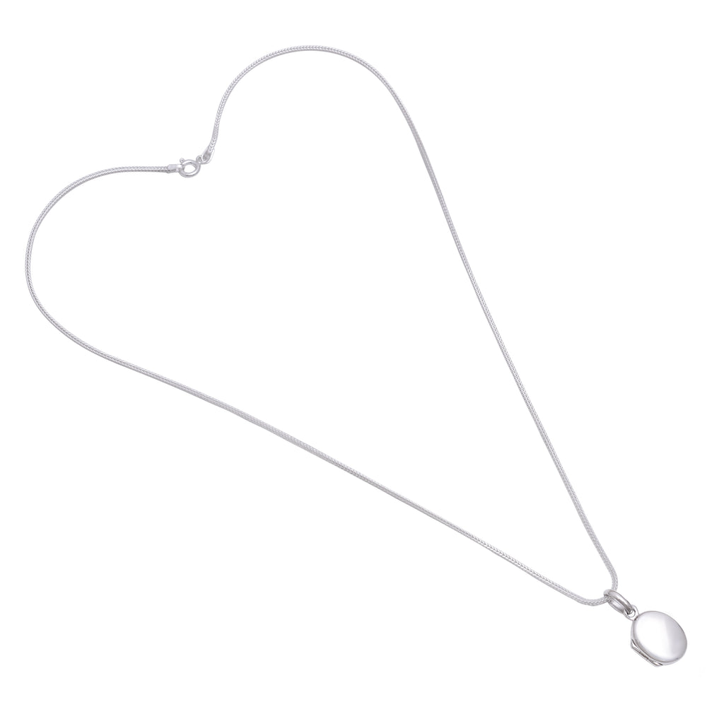92.5 Sterling Silver Designer Oval Photo Locket Pendant