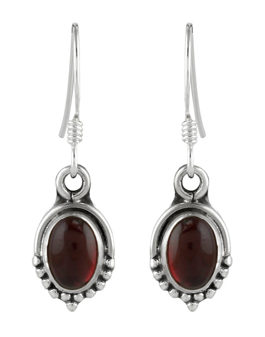 925 Sterling Silver Handmade Dangler Hanging Earrings with Precious Stone