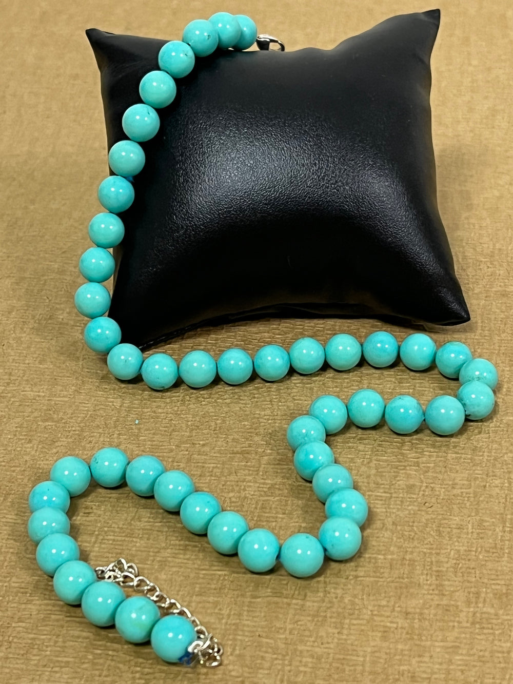 Handmade 8 mm Simulated Blue Pearl Adjustable Mala Single Strand