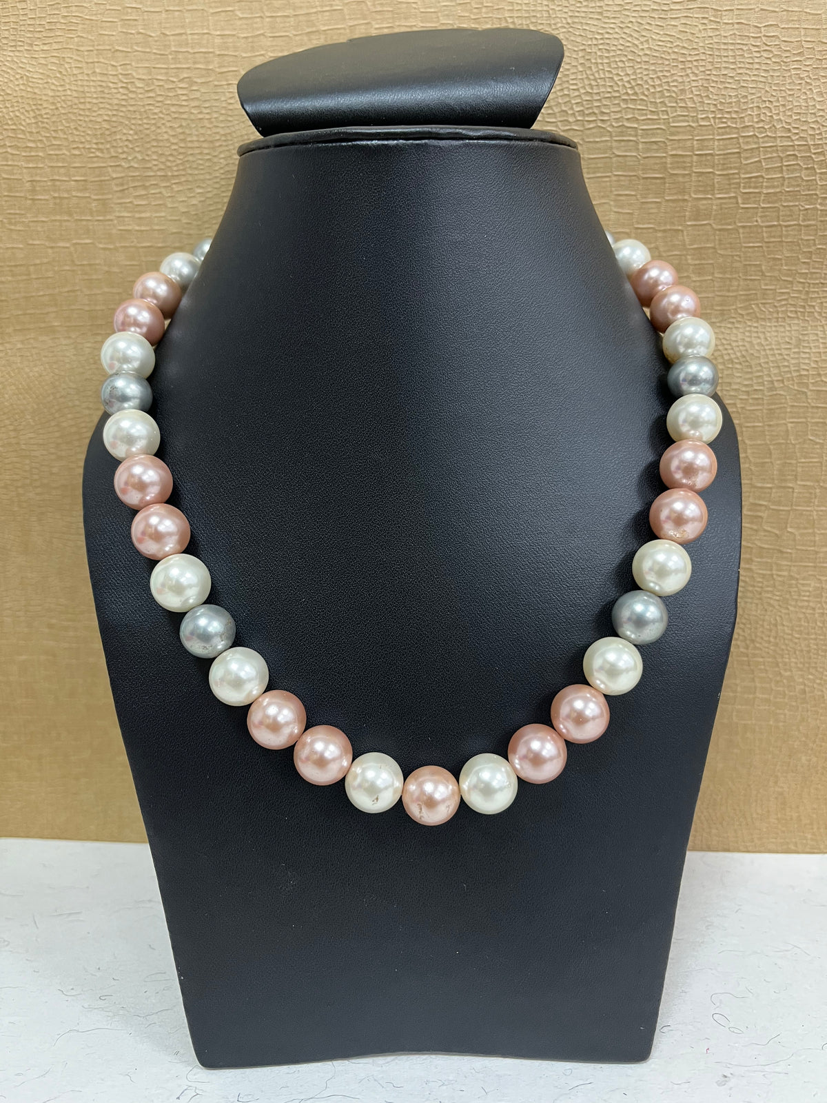 Handmade Simulated Pastel Pearl Designer Adjustable Mala Single Strand