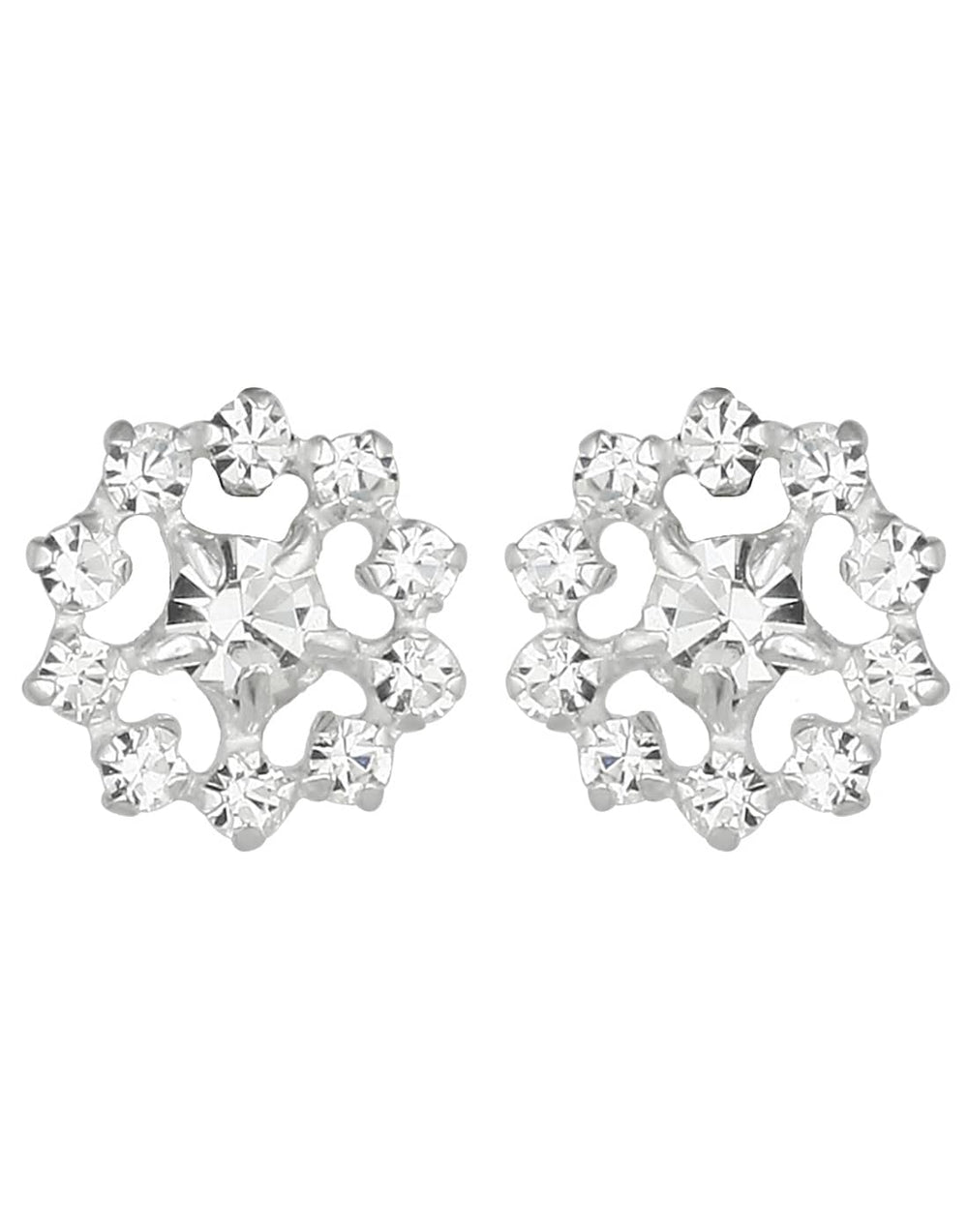 92.5 Silver and Cubic Zirconia Stud Earrings