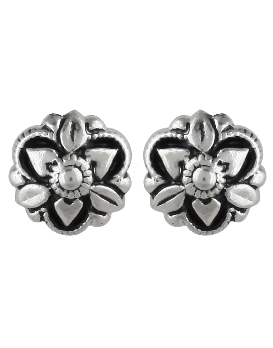 92.5 Silver and Unisexual Meena Work light weighted Studs