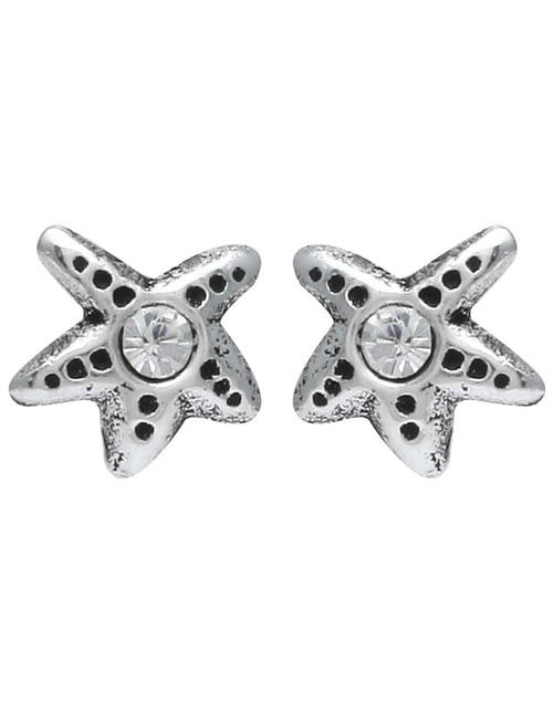 92.5 Sterling Silver Star Fish Stud Earrings - Default Title - Abhooshan