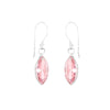 Pair of Pink Marquise shape Cz Earring in 925 Silver Ear Wire