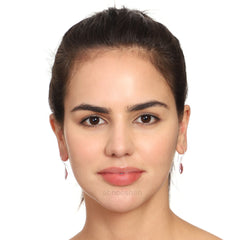 Pair of Pink Marquise shape Cz Earring in 925 Silver Ear Wire