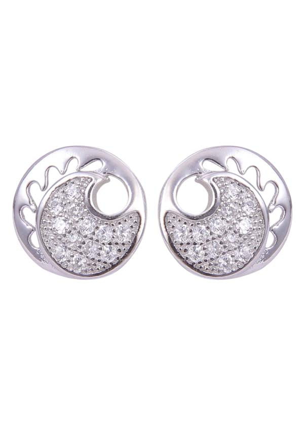 925 Sterling Silver Cute and Trendy Pair of Cubic Zircon Stud Earrings