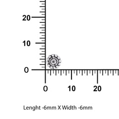 Flower Shape Screw Back Nose Pin in 92.5 Sterling Silver for Women and Girls