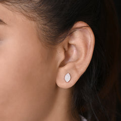 Pear Shape Pendant and Earring Mangalsutra Set in 925 Sterling Silver