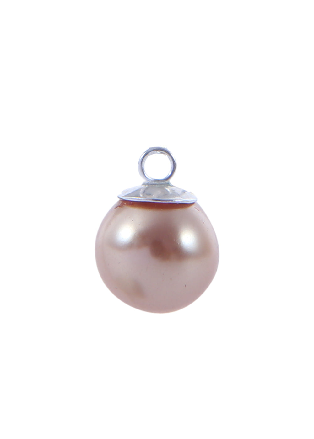 Pair of Golden colour Pearl Hangings with 92.5 Sterling Silver Ear Wire