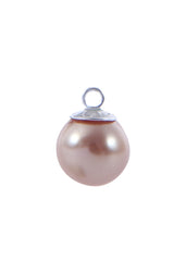 Pair of Creme colour Pearl Hangings with 92.5 Sterling Silver Ear Wire