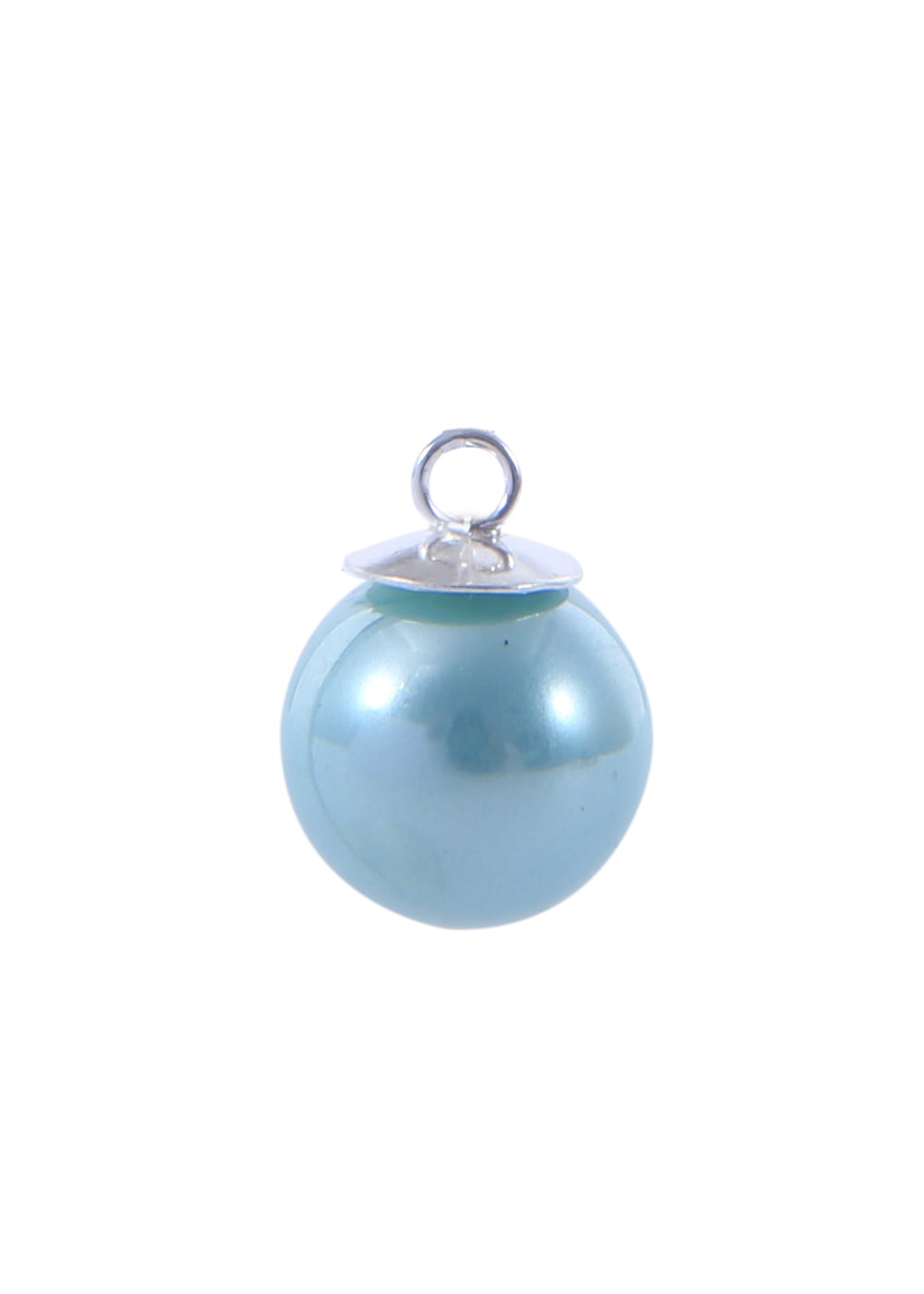 Pair of Blue colour Pearl Hangings with 92.5 Sterling Silver Ear Wire