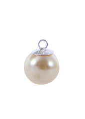 Pair of Yellow Golden colour Pearl Hangings with 92.5 Sterling Silver Ear Wire