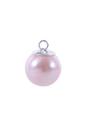 Pair of Pink colour Pearl Hangings with 92.5 Sterling Silver Ear Wire