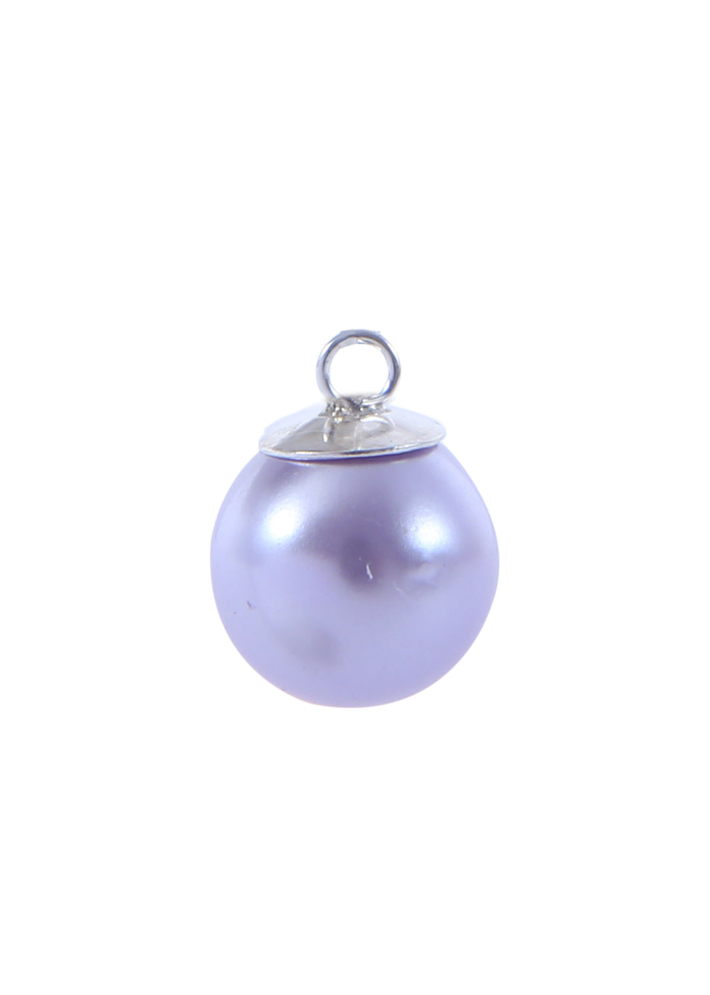 Pair of Pink colour Pearl Hangings in 92.5 Sterling Silver 14 MM Hoop