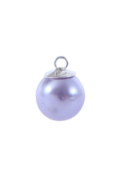 Pair of Pink colour Pearl Hangings in 92.5 Sterling Silver 14 MM Hoop